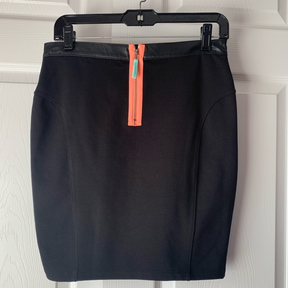 NWOT Black Mini Skirt with Neon Accents